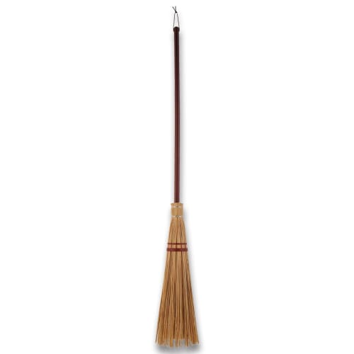 Azuma Industries Meisho Gaien Broom with a Wooden Handle, a Thick and Flexible Broom Made from Palm Leaf Veins, Ideal for Sweeping Leaves from Lawns a