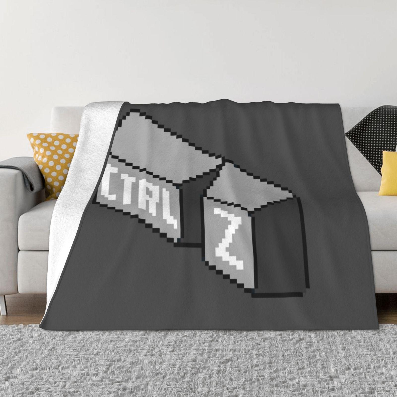 Ctrl Z Four Seasons Comfortable Warm Soft Blanket Undo Control Z Shortcut Windows Keyboard Pixel Art Pop Art 30x40in