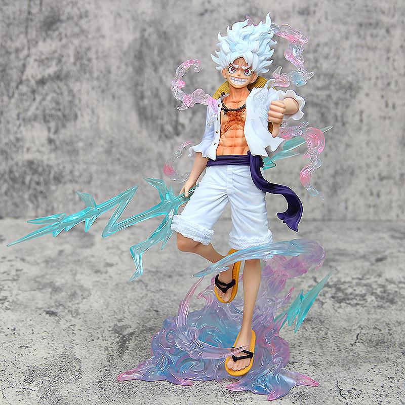

23см Фігурки One Piece Бог Сонця Gear 5 Ніка Наступає на Хмари Екшн Громовий Удар Мавпа Д Луффі Модель Лялька ПВХ Колекційна Статуетка Іграшка