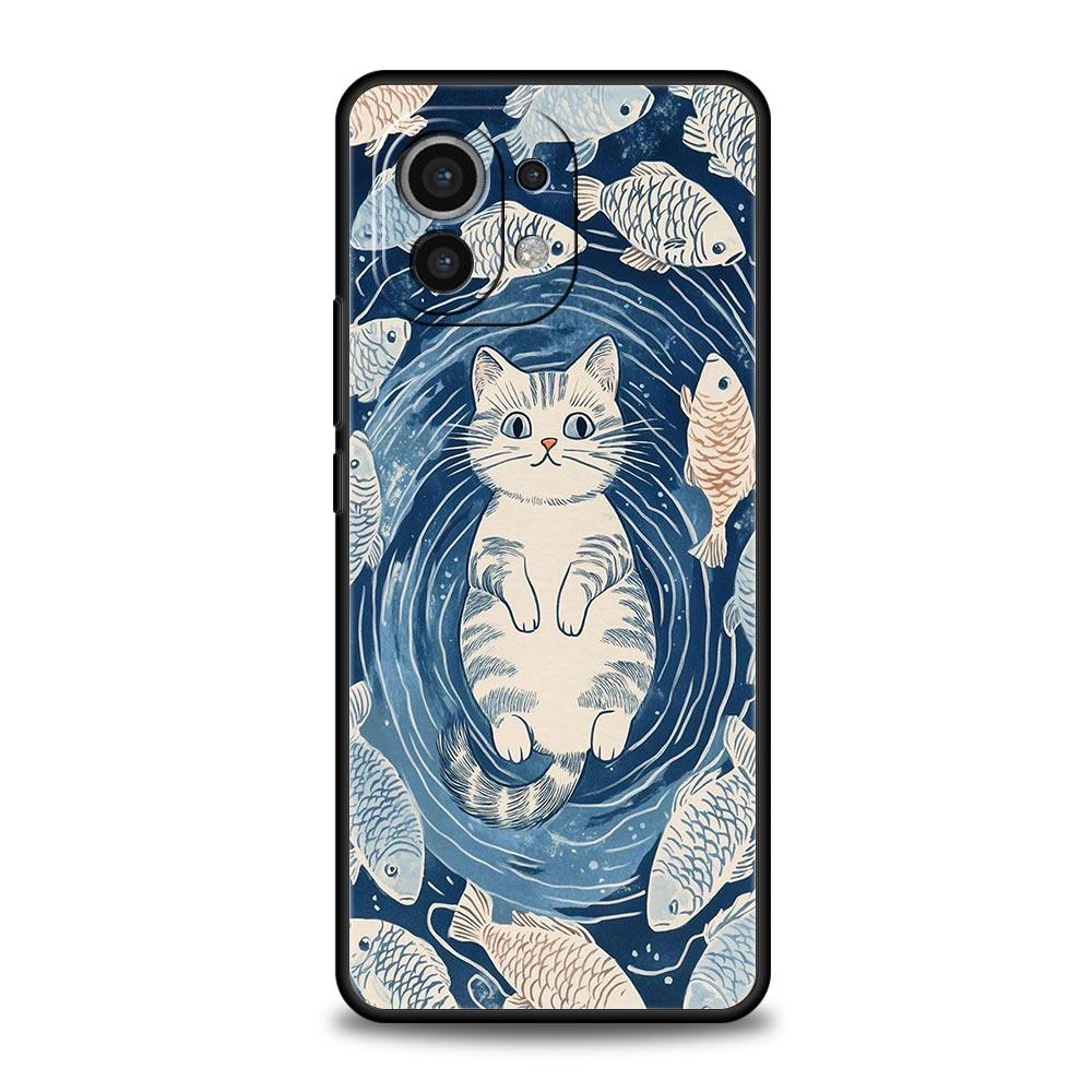 

Blue Ocean Fish Phone Case Cover for Xiaomi Mi 17 15 14 13 12 11 Ultra 15T 14T 13T 12T 11T Pro Lite 5G Soft TPU Shell Fundas Bag Xiaomi 14 Pro