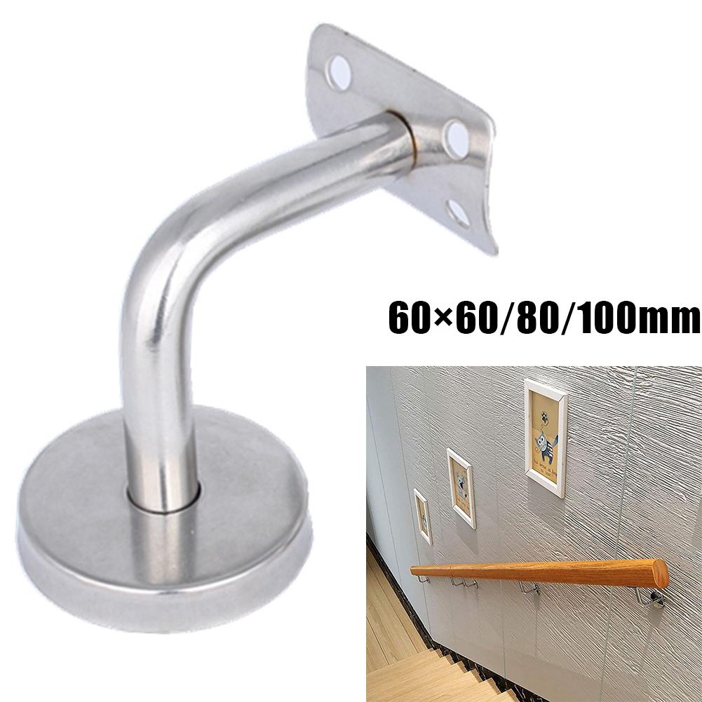Handrail Brackets Wall Support Hand Bannister Mopstick Silver Stainless Steel Strong For Fitting Handrail Practical