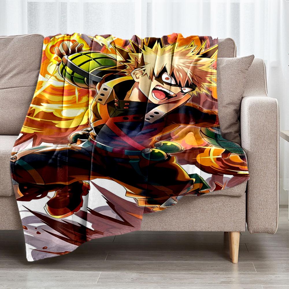 My Hero Academia Theme Printed Blanket - Perfect for Couch, Bed, Travel & Outdoor Use | Machine Washable, Cozy & Durable.