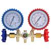 3 Way AC Manifold Gauge Set for R134A, R410A, R404A Refrigerants, with Quick Couplers, 410 Adapter, Puncturing Can Tap,