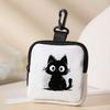 Trendy Cartoon Printed Mini Keychain Bag Creative Luxury Earphone Key Bag Cat Pattern Storage Bag Bag Accessories