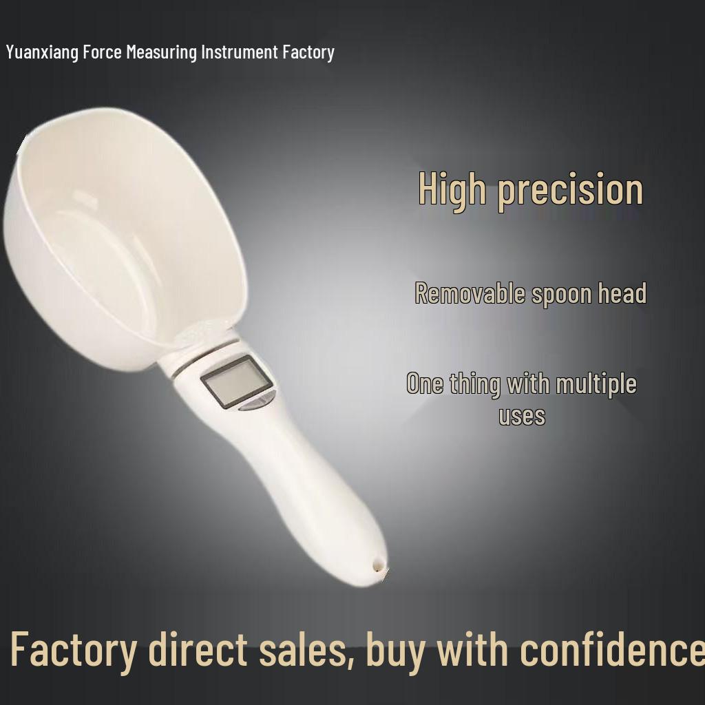 

Точная электронная ложка-весы для корма для собак 1 г для кухни 800g capacity, 1g precision кремовый/белый