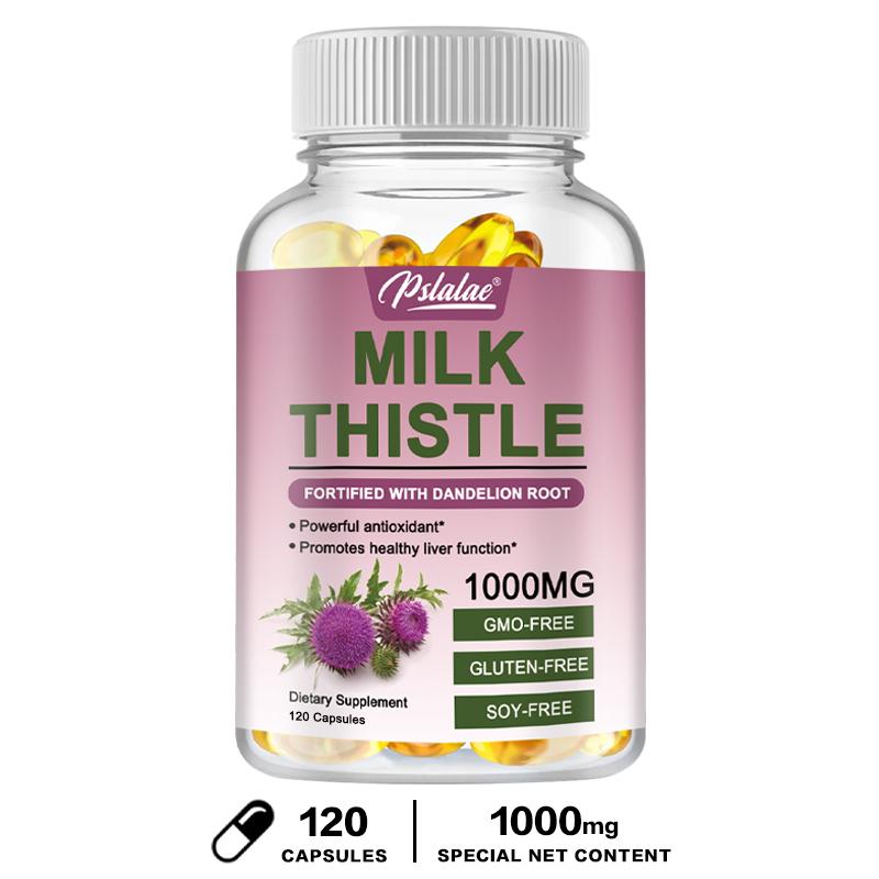 Organic Milk Thistle Capsules, Milk Thistle Extract Mixture, Nutritional Supplement, Suitable for Both Men and Women.