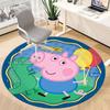 1pz Tappeto Sedia George Pig per Ufficio Antiscivolo, Tappeto Lavabile in Lavatrice per Ufficio, Stanza Decorazione Festiva per Natale, Compleanno Poliestere