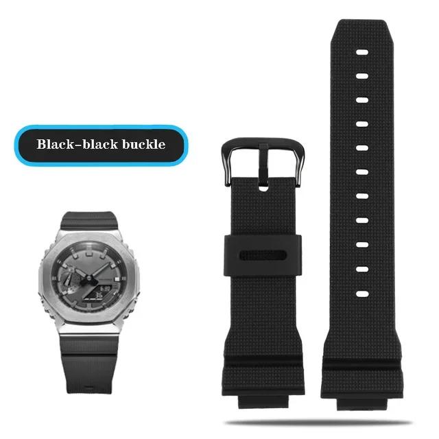 

Ремінці для годинників Casio G-Shock GM-2100 GM-S2100 GA-2100 GM-5600/GA5600 силіконові чоловічі спортивні водонепроникні аксесуари для годинника ремінець 16mm