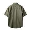 Camicia da lavoro casual da uomo a maniche corte in cotone utility