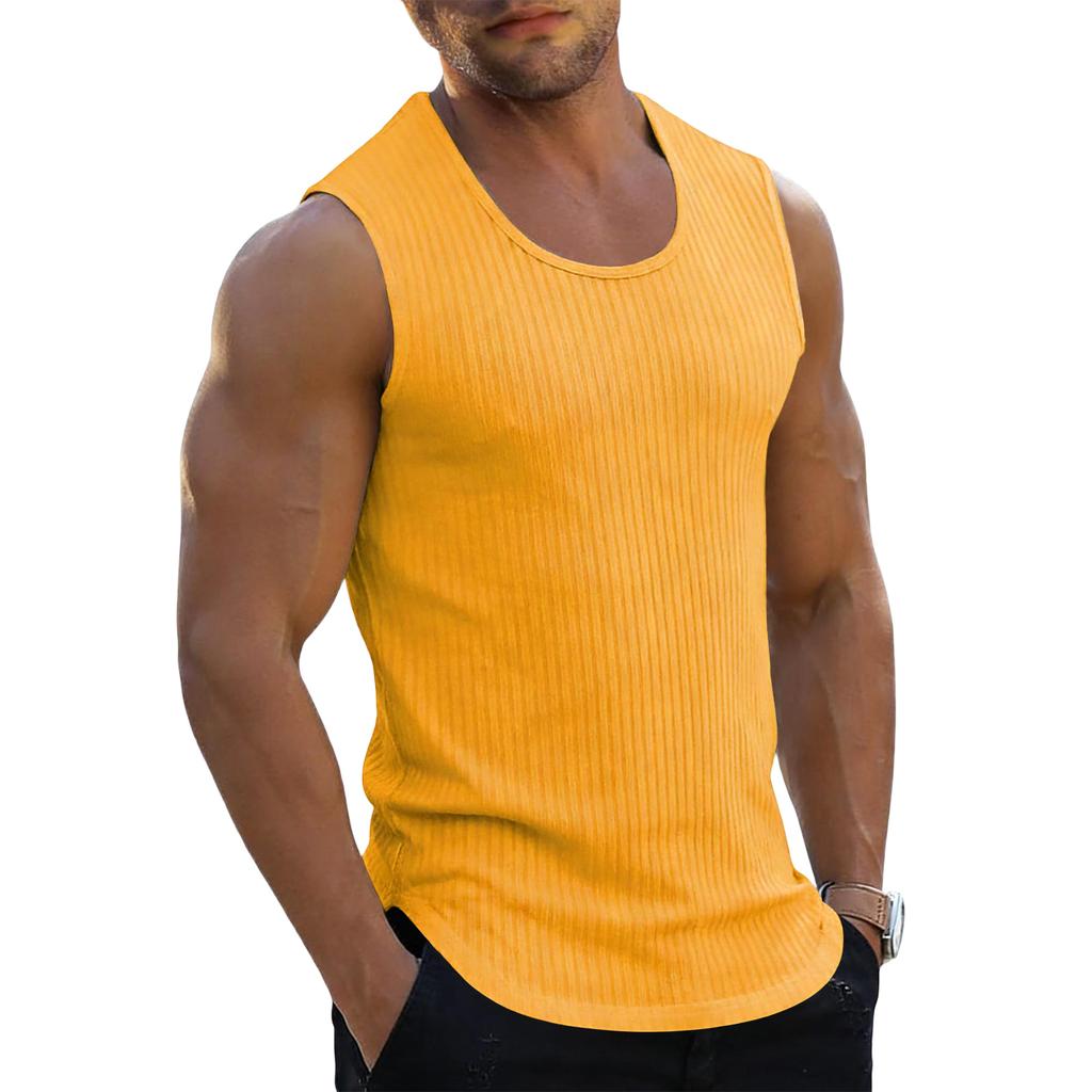 Herren Trainings Tops Sommer Fitnessstudio Fitness Sportliche Tanktops Lässig V-Ausschnitt Textur Muscle Fit Bequem Schnelltrocknend Westen