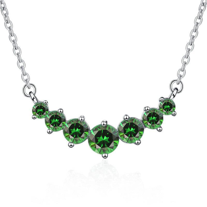 2026 Fashion Trend Inlaid Zircon Straight Necklace Women's Pendant Collarbone Chain Jewelry