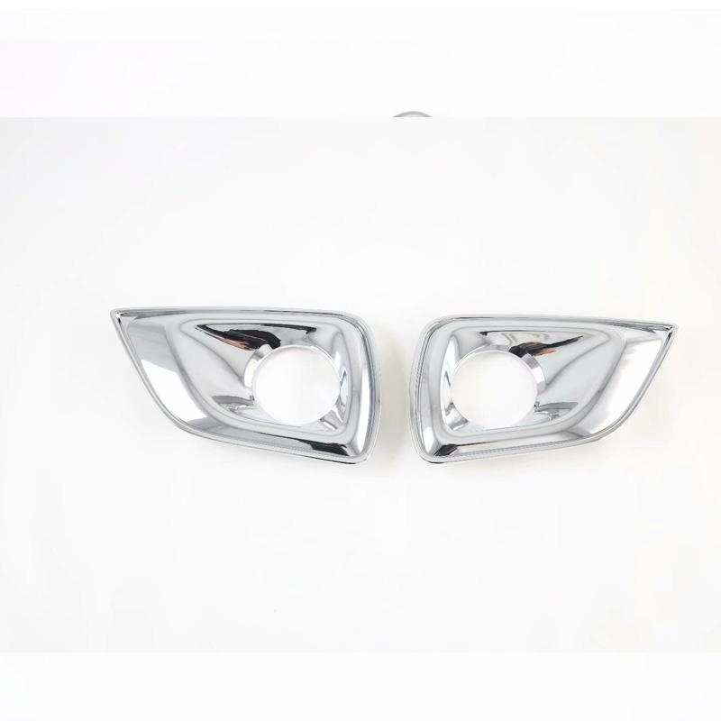 for Nissan Navara NP300 2016- chrome Carbon Fibre Car Front Fog Light Lamp Decorative Frame Cover Trim Sticker Accessories