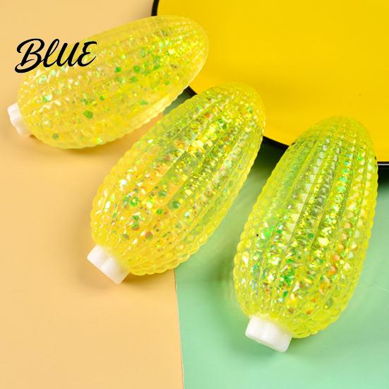 Aurora Glitter Toy Corn Squeeze Slow-Rising TPR Fidget for Stress Soft Rubber Relief Realistic Vegetable-Shaped Decompression Gadget Kids Adults
