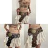 Cintura Larga in Ecopelle Stile Boho con Fibbia Metallica Circolare per Donne Moda Estiva