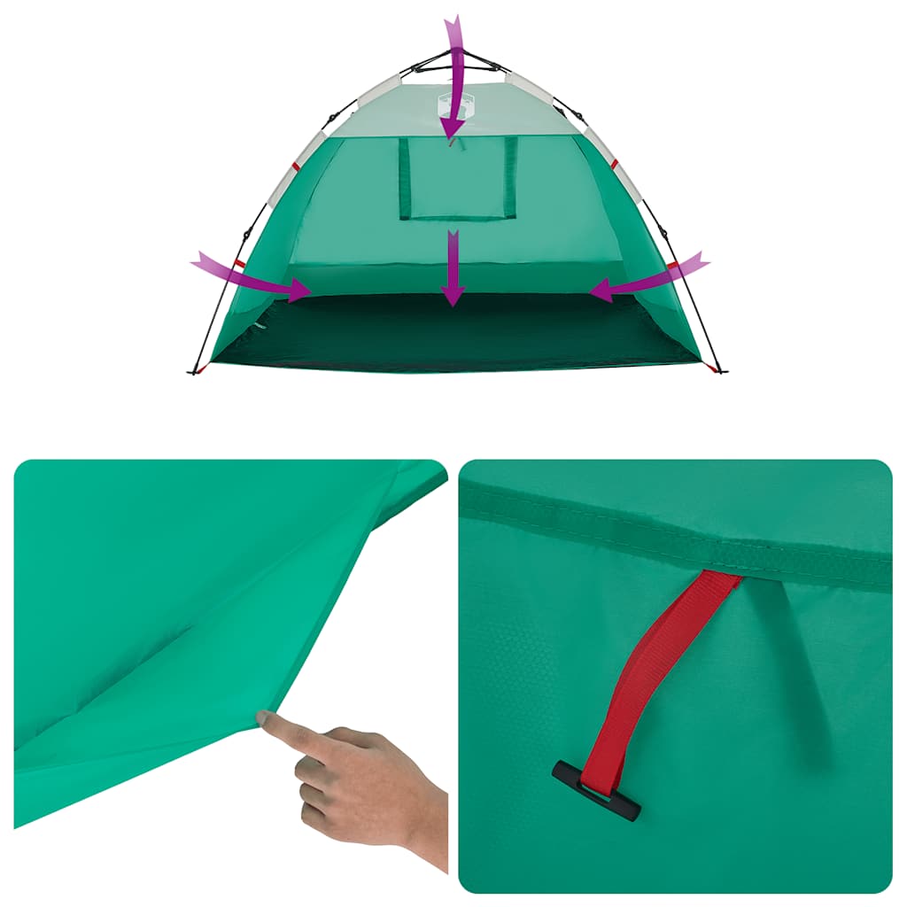 Beach Tent for 2 Persons Sea Green Quick Release Waterproof