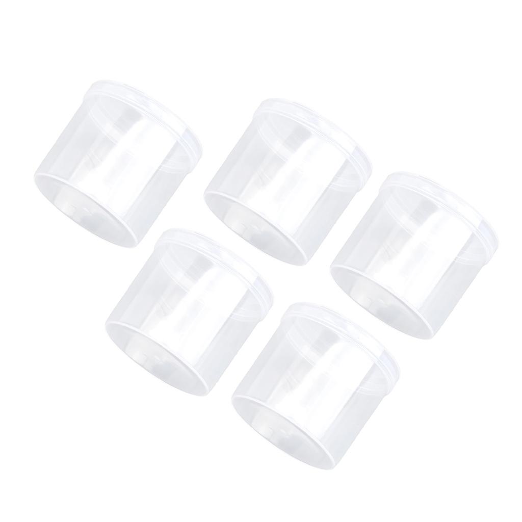 Powder Puff Storage Box Transparent Dustproof Portable Makeup Puff Container Case for Beads Tablets 5pcs