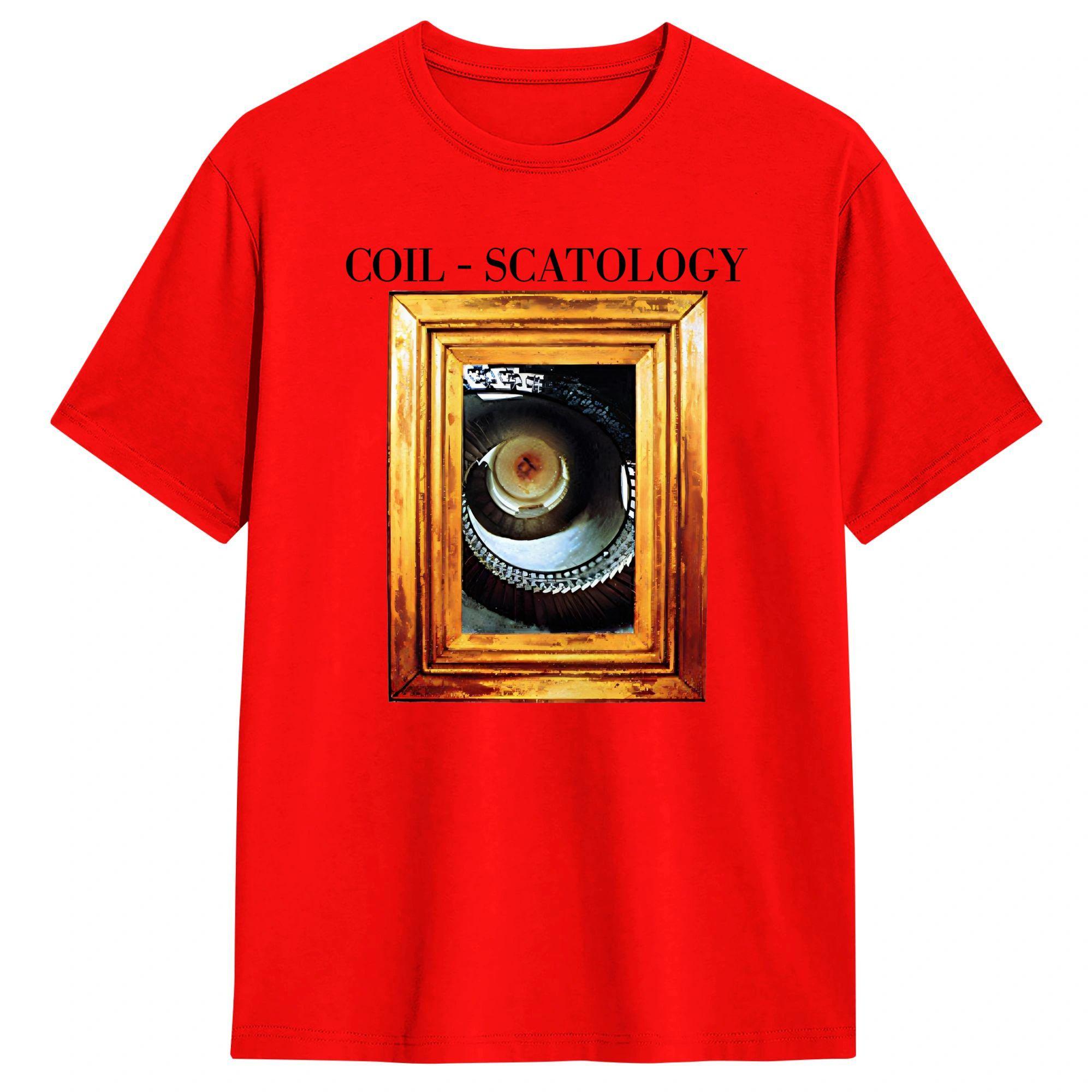 Coil Scatology T Shirt Beach Cotton TShirts For Couple Casual Tshirt Short Sleeve Street Style Tees S