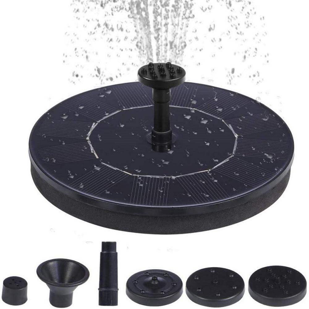 Fontana solare rotonda, piscina esterna, vasca per uccelli, fontana da giardino, fontana galleggiante, pompa per fontana