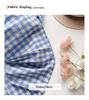 Korean Spring 2026 Plaid Dress for Girls - Lace & Lotus Leaf Collar, Long Sleeve Skirt