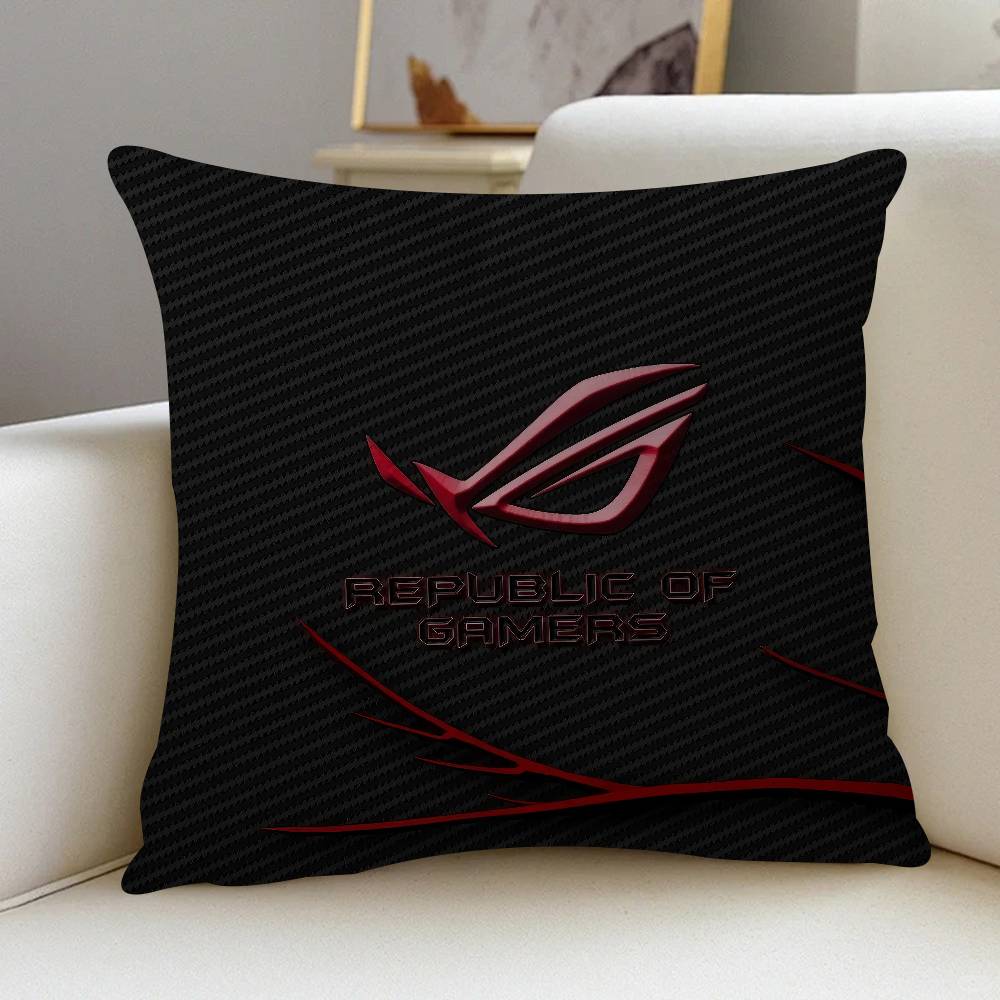 

Логотип-A-ASUS -ROG Наволочка Чехол для подушки дивана Украшение дома Комнатный декор Детский подарок 12x12Inch