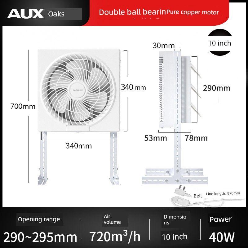 No-Drill Exhaust Fan for Kitchen Windows, No-Installation Exhaust Fan, Powerful Window-Mounted Ventilation Fan