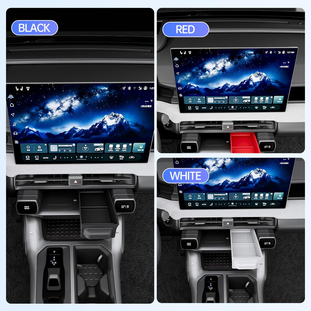 Car Soft Silicone Wireless Charger Drawer Storage Box For Toyota RAV4 2026 2027 2028 LHD Center Console Sundries Organizer Tray
