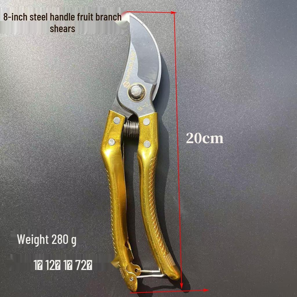 8-inch Labor-Saving Garden Shears for Pruning Trees, Flowers, and Bamboo.