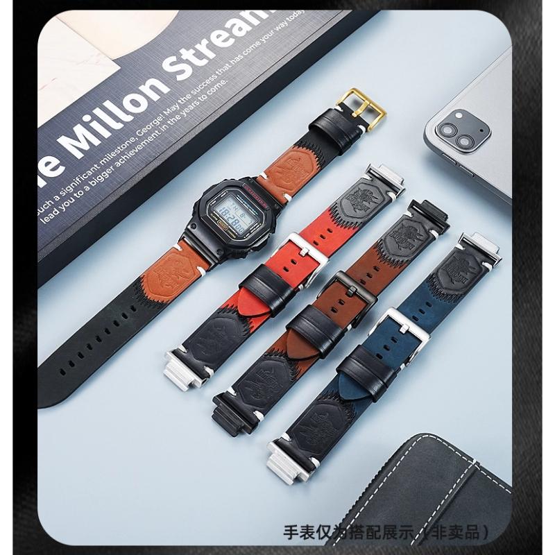 GA2100 Retro Cowhide Watch Strap For Casio G-SHOCK GA-2100 2110 GBM-2100 Modified Genuine Leather Bracelet Men Band Accessories