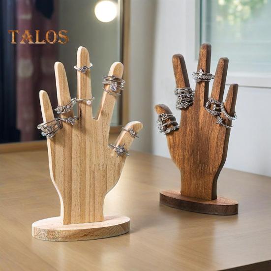 Schmuckständer, Fingerhand-Displayhalter, robuste Konstruktion, hohe Stabilität, mehrzweck-dekoratives Schmuckdisplay-Rack aus Holz in Handform