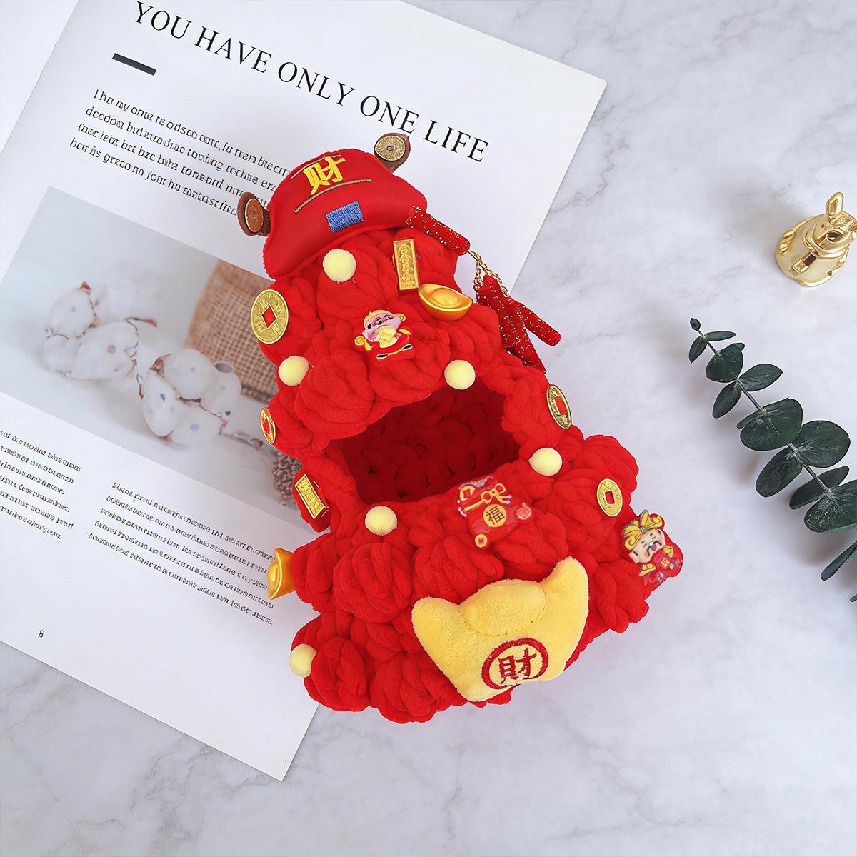 

New Christmas Tree KT Labubu Doll Clothes Handmade Crochet Decoration Vinyl Doll Accessories Gift Doll Not Included