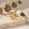 INSSGG High-End European Style Twisted Snake Open Ring - Luxury Niche Accessory