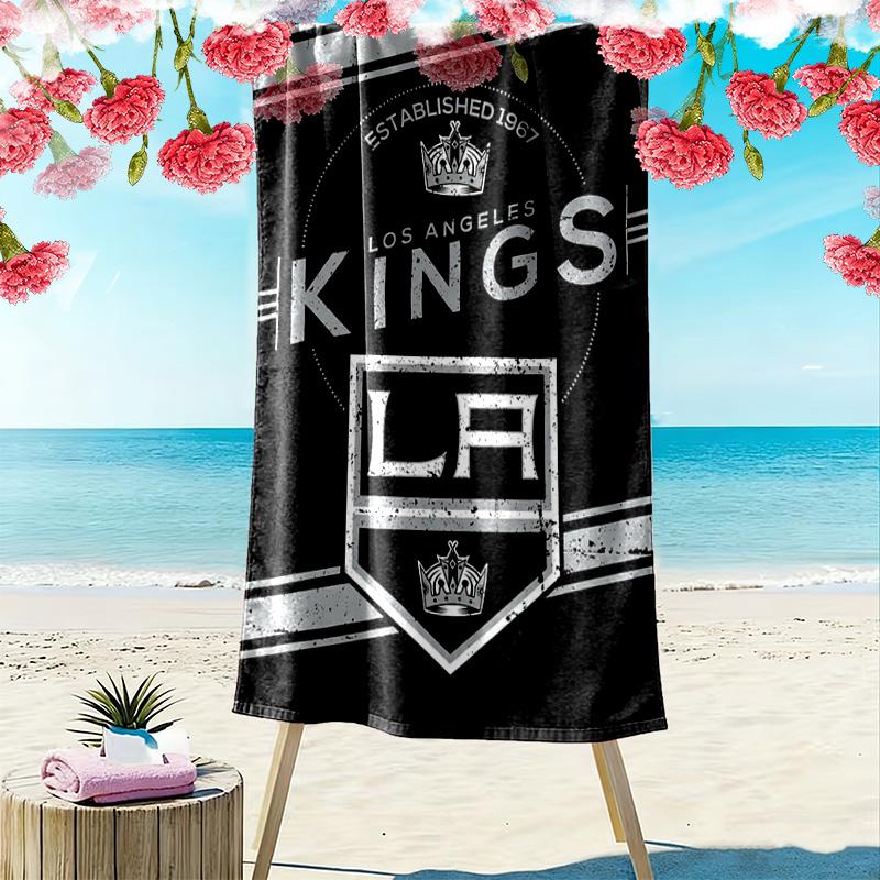 Los Angeles Kings Druck Strandtuch, Großes Weiches Schnelltrocknendes Handtuch für Strand Camping Schwimmen