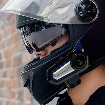 Motorcycle Helmet Earphone Handsfree Bluetooth-compatible 5.0 Music Headphone Voice Control Wireless Headset Waterproof with Mic