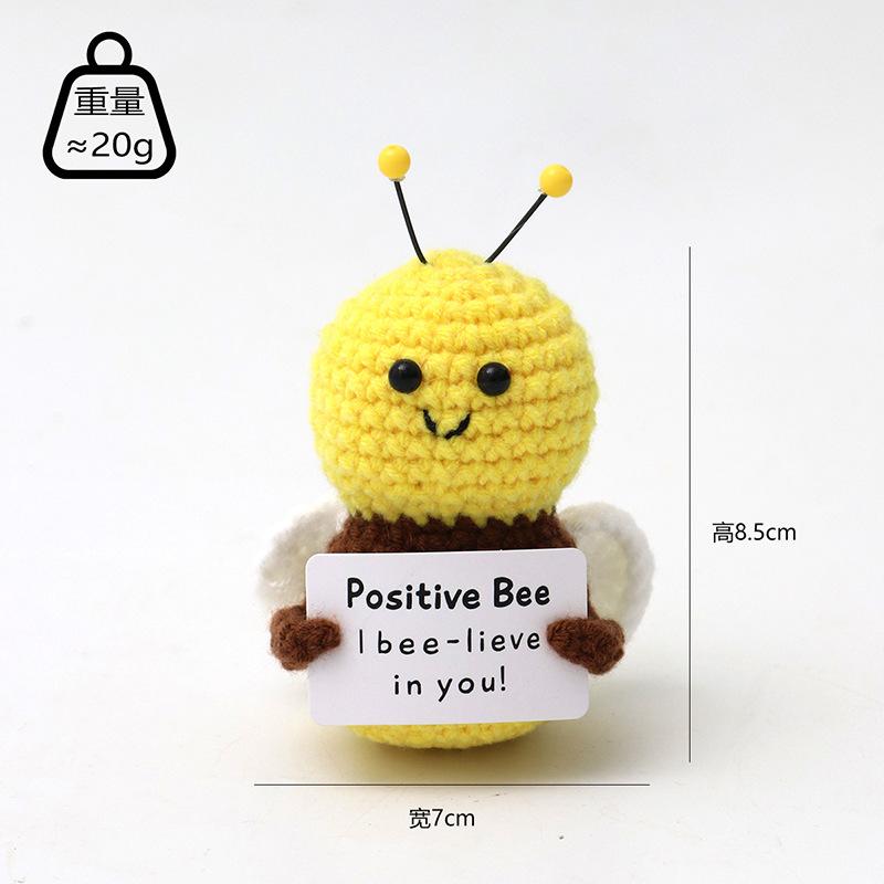 Hand-Woven Crochet Doll Positive Energy Potato Funny Vegetables Fruits Toy Emotion Expression Gift Pocket Hug Knitting Ornaments