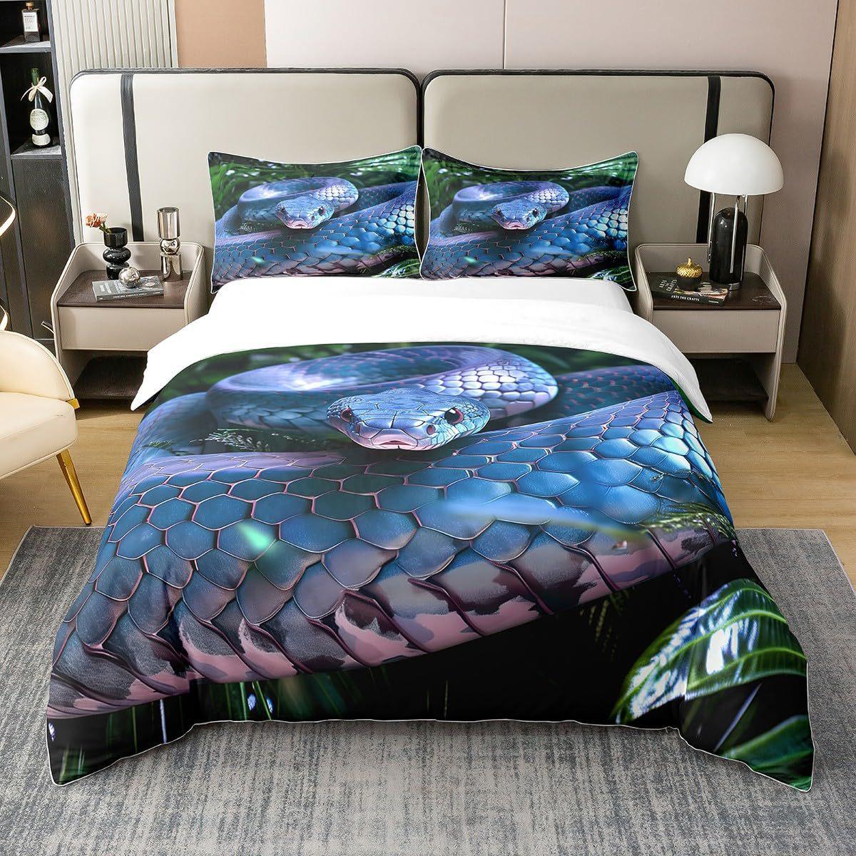 Animal World Down Comforter Set Bedding Set 3-piece Duvet Cover Set 135*200cm