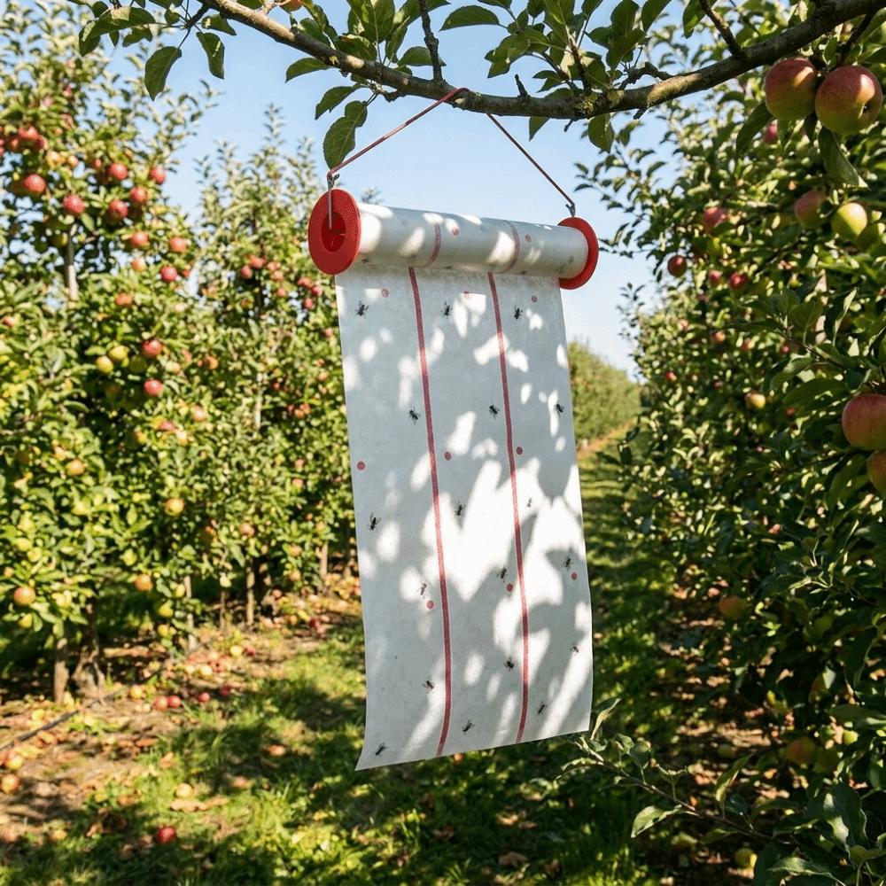 Hanging Fly Sticky Roller Waterproof Fly Roller Practical Fruit Fly Trap Garden