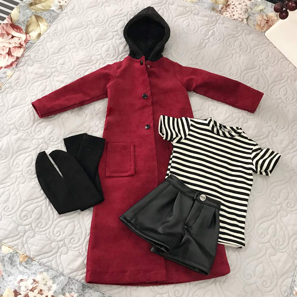 rakulifey Doll Doll Outfit Set Gift Doll Dress-Up 1/4 4-Piece (1/4 Clothes)