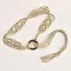 Retro Round Buckle Woven Wide Belt Women's Skirt Simple Versatile Decorative Dress Fringed Rope Waist Chain Accessories