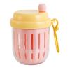 Fruit Salad Cup with Fork Leak Proof Airtight Container Double