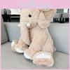 Soft Plush Elephant Pillow Comfort Toy For Kids Adorable Gray And Khaki Cuddly Design