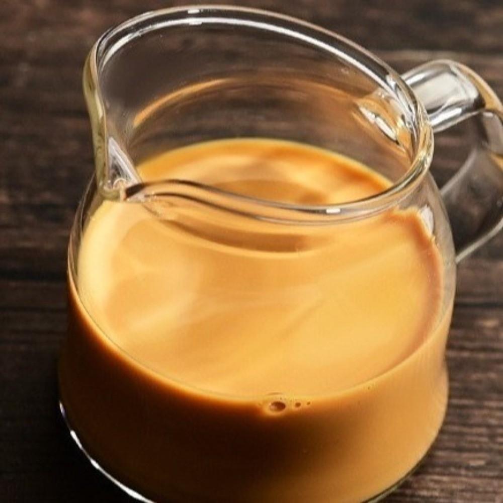 Heat Resistant Glass Milk Cup with Slanted Spout 100/150ml Western Dining Condiment Pot Syrup Dispenser Transparent