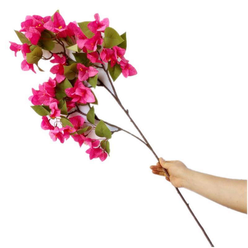 Artificial Bougainvillea Flower Tree Branch Faux Silk Flower for Wedding Party Home Floral Arrangement