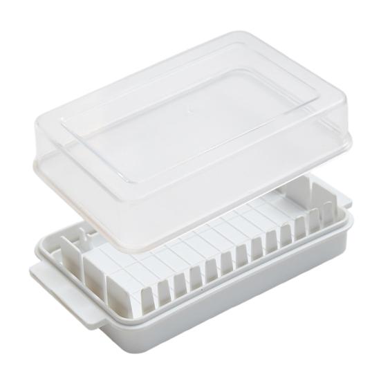 Butter Keeper Butter Stick Holder with Transparent Lid Butter Dish for Refrigerator BPA-Free Butter Storage Rack for Cheese Margarine