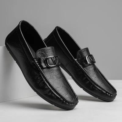Classic Men Dress Shoes Slip On PU Leather Shoes for Men Plus Size Point Toe Business Casual Men Formal Shoes for Wedding