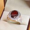 Garnet Oval Cut Gemstone With 925 Sterling Silver Ring For Men's #B67 JL375671365664