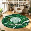 Round Rug Custom NameCeltic FC Pattern Non Slip Carpet Home Floor Decor