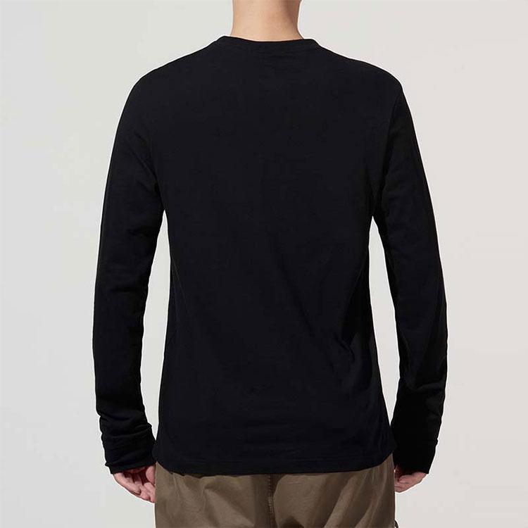 Nike Large Logo Print Sports Crew Neck Sweatshirt Men Tops Black DD3375-010