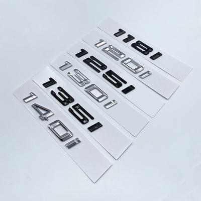 Old Font Numbers Letter 116i 118i 120i 125i 128i 130i 135i 140i Top ABS Emblem for BMW 1 Series Car Trunk Nameplate Logo Sticker