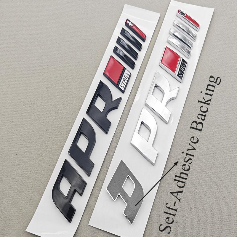 3D ABS Car Styling APR Stage III Emblem Auto Tail Side Sticker Badge Decals For Volkswagen CC Golf 6 7 Audi A4 A6 A8 Accessories