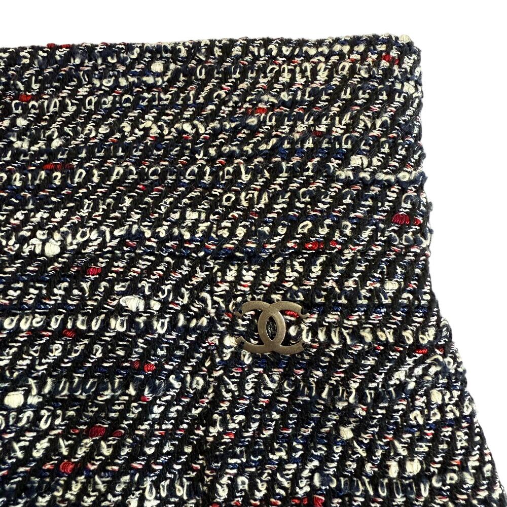 CHANEL P37783V27256 tweed COCO Mark Rayon skirt multicolor Rayon Used